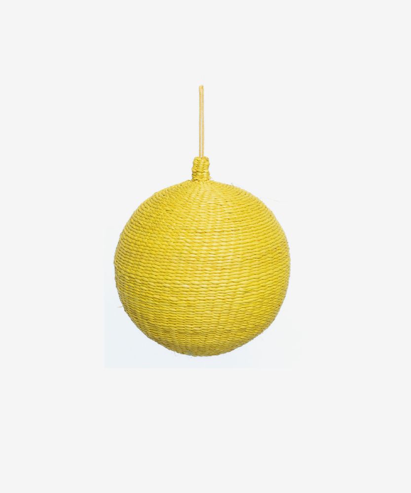 XMAS BALL 12 cm - 1 UNIT - YELLOW