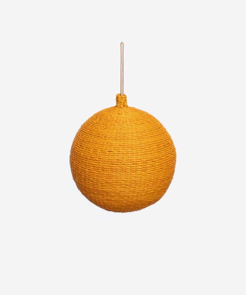 XMAS BALL 12 cm - 1 UNIT - ORANGE