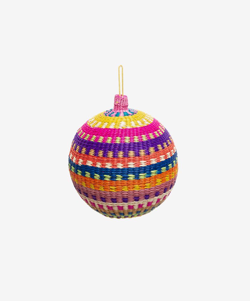 XMAS BALL 12 cm - 1 UNIT - RANDOM DESIGN & COLOR