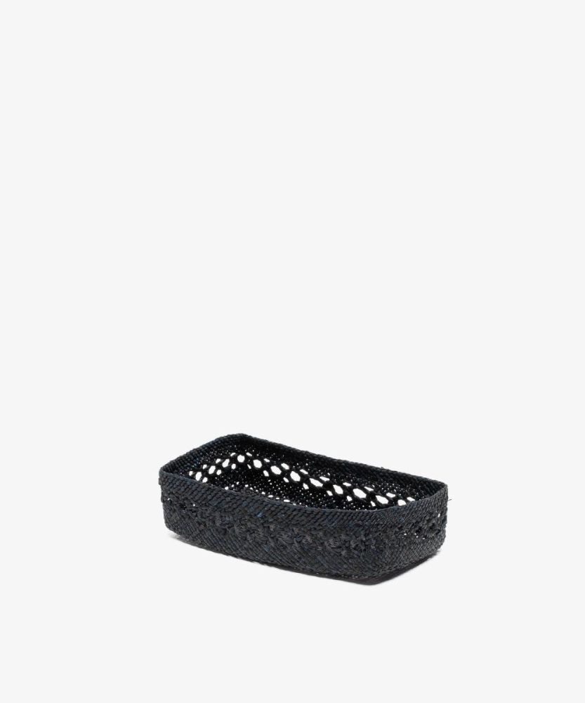 CAJA DE IRACA RECTANGULAR S - MAYA NEGRO