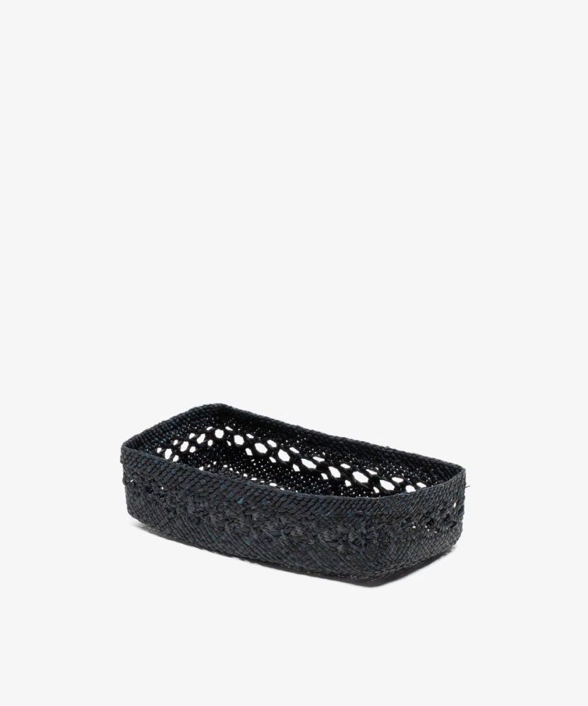 CAJA DE IRACA RECTANGULAR M - MAYA NEGRO