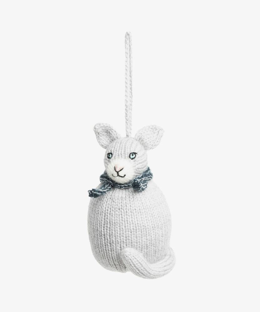 CHRISTMAS ORNAMENT - GREY CAT