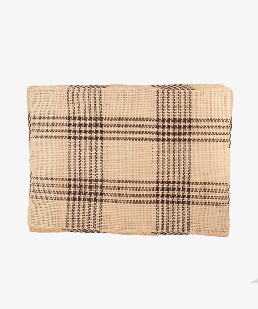 INDIVIDUAL RECTANGULAR -  1 UNIDAD - BEIGE Y MARRÓN