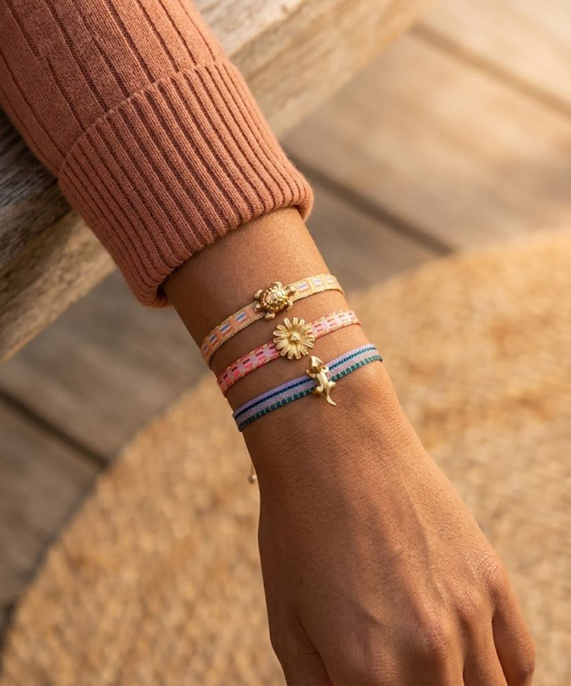 SET BRACELETS GOLD CHARM