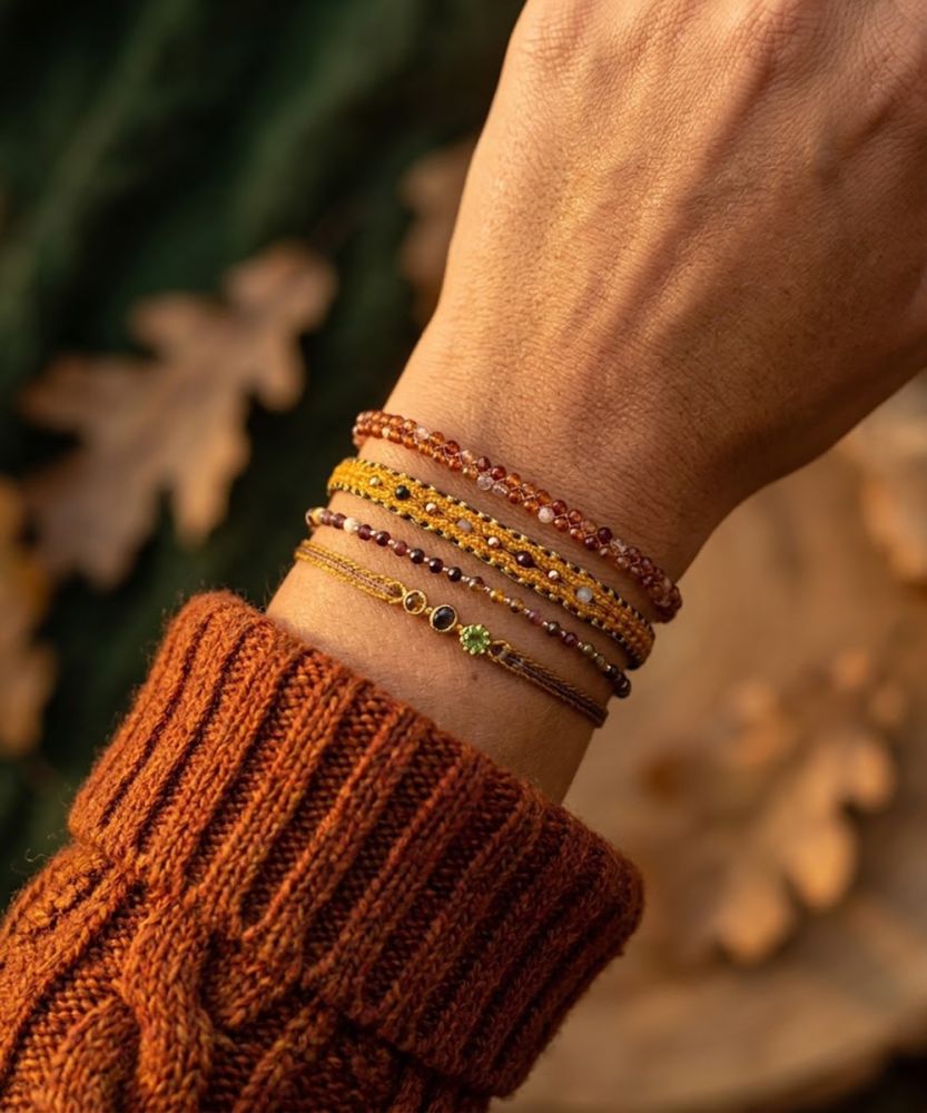 SET BRACELETS - ORANGE & MUSTARD