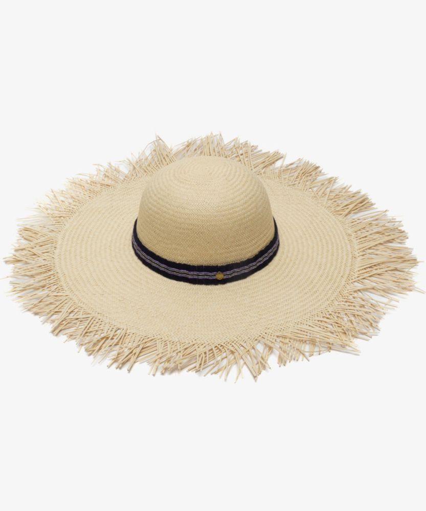 PAMELA HAT WITH FRINGES & BAND - BEIGE