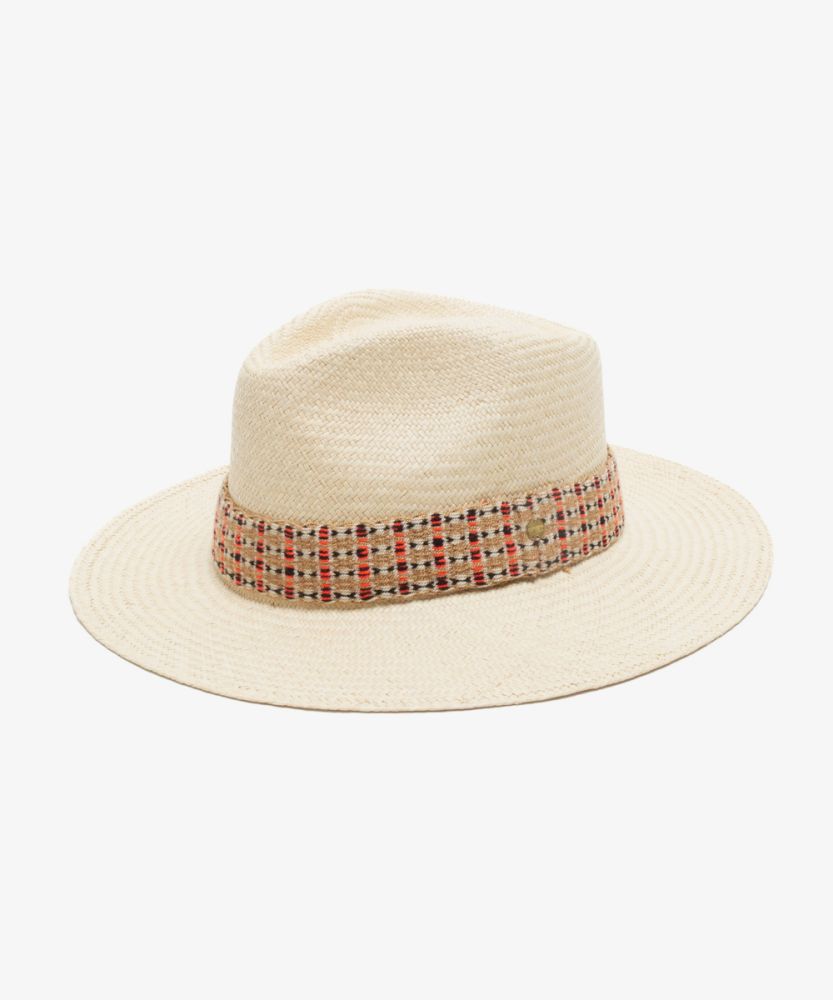 PANAMA HAT WITH RIBBON - BEIGE