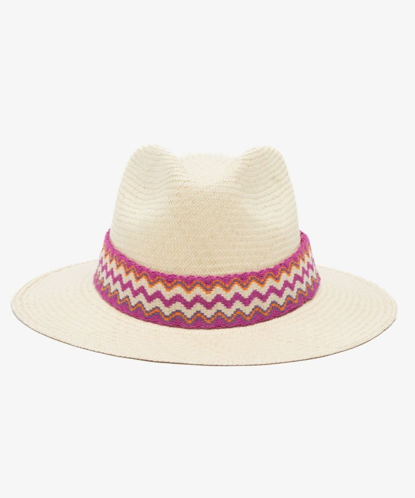 PANAMA HAT WITH RIBBON - BEIGE