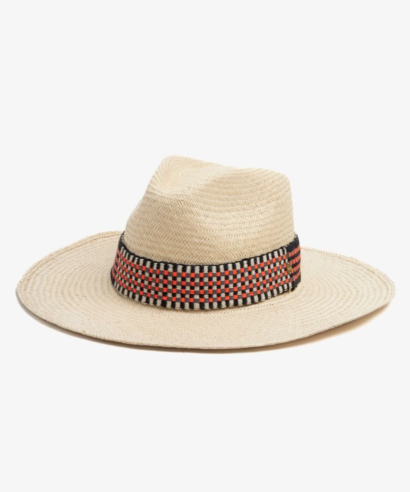 PANAMA HAT WITH RIBBON - BEIGE