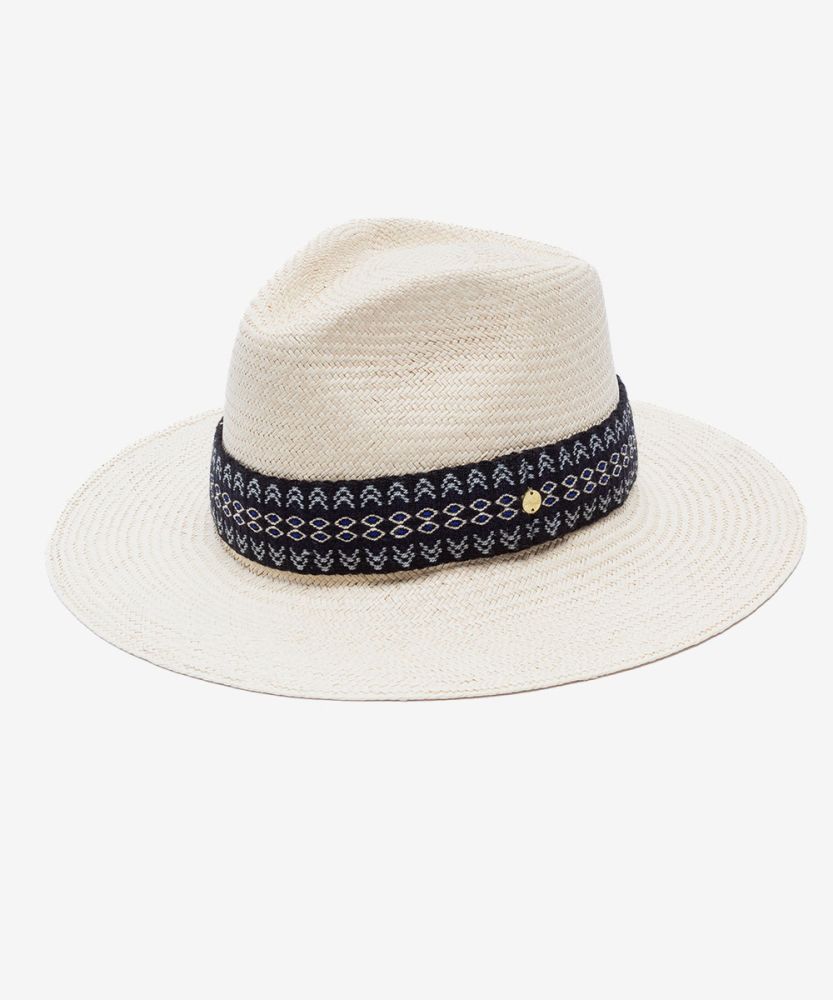 PANAMA HAT WITH RIBBON - BEIGE