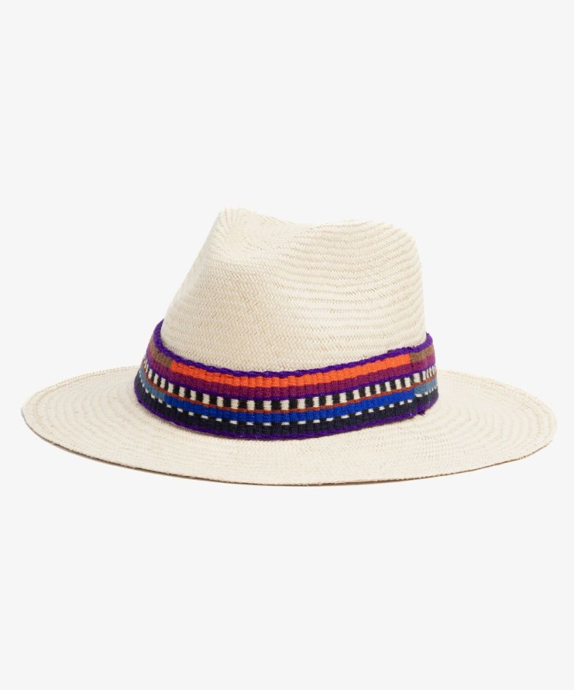 PANAMA HAT WITH RIBBON - TOAST