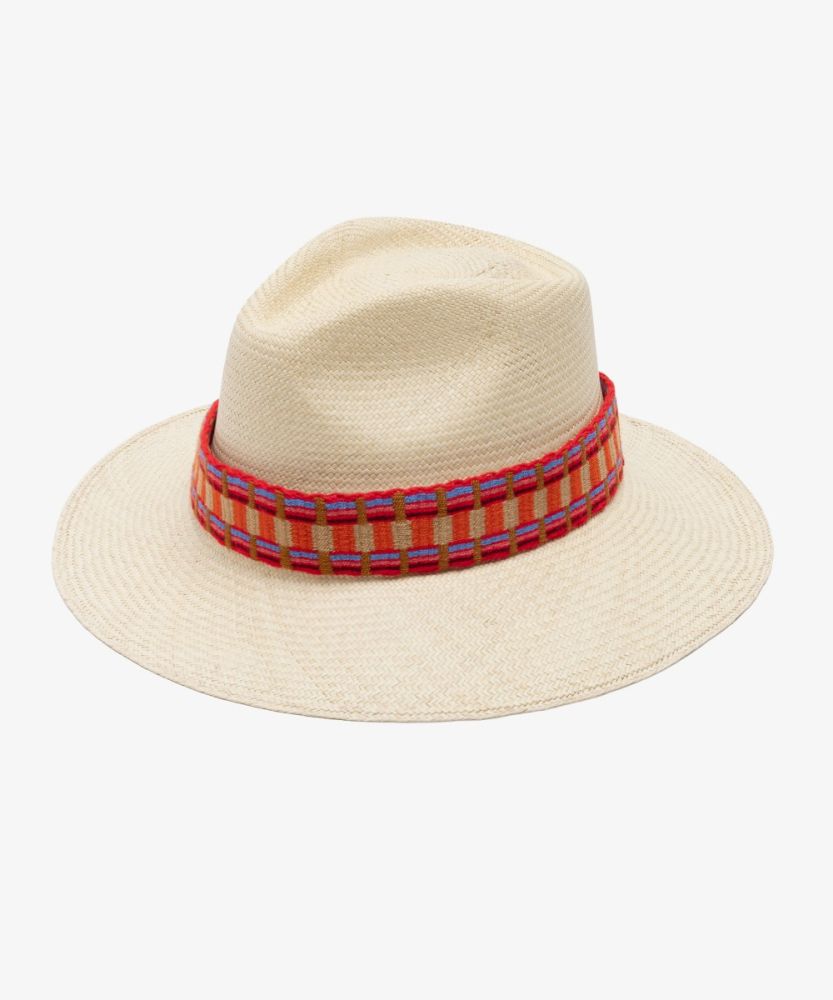SOMBRERO PANAMA CON CINTA - BEIGE