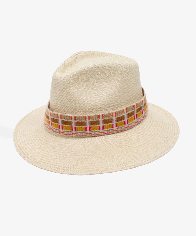 SOMBRERO PANAMA CON CINTA - BEIGE