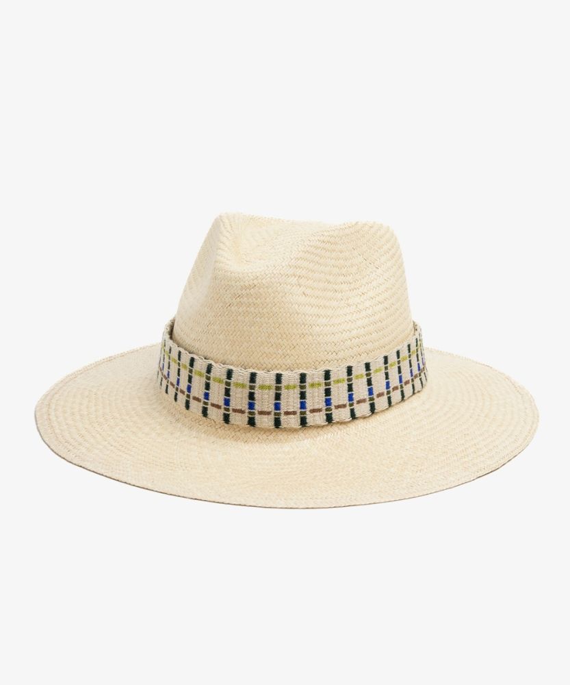 PANAMA HAT WITH RIBBON - BEIGE