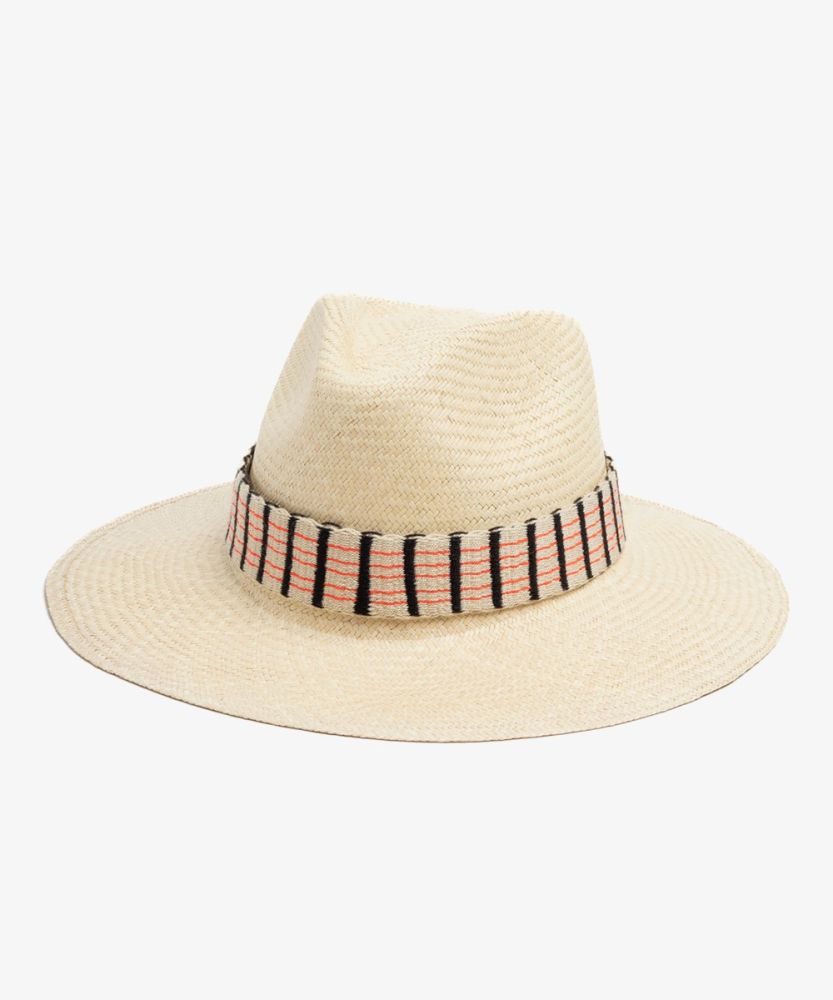 PANAMA HAT WITH RIBBON - BEIGE