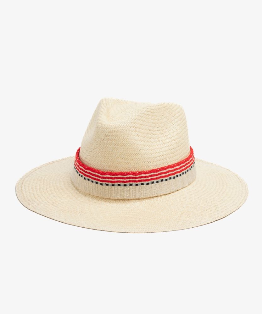 PANAMA HAT WITH RIBBON - BEIGE