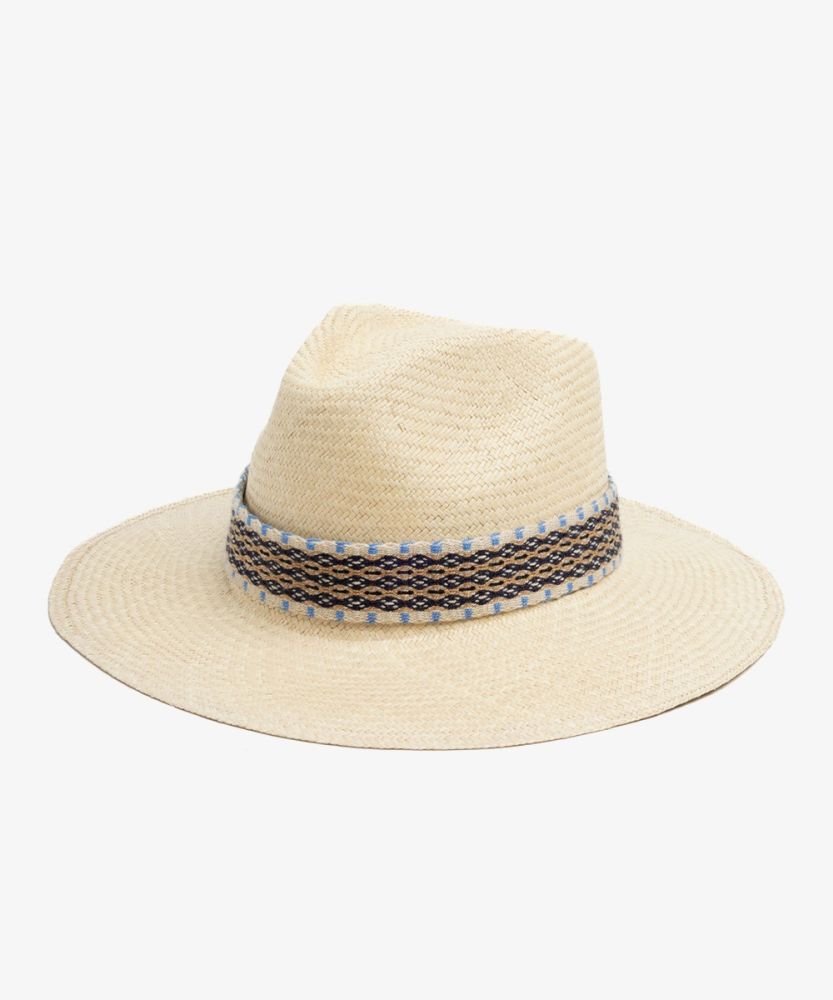 PANAMA HAT WITH RIBBON - BEIGE