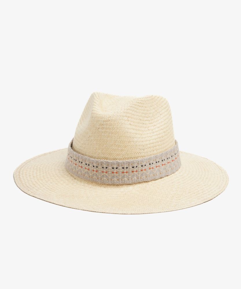 PANAMA HAT WITH RIBBON - BEIGE