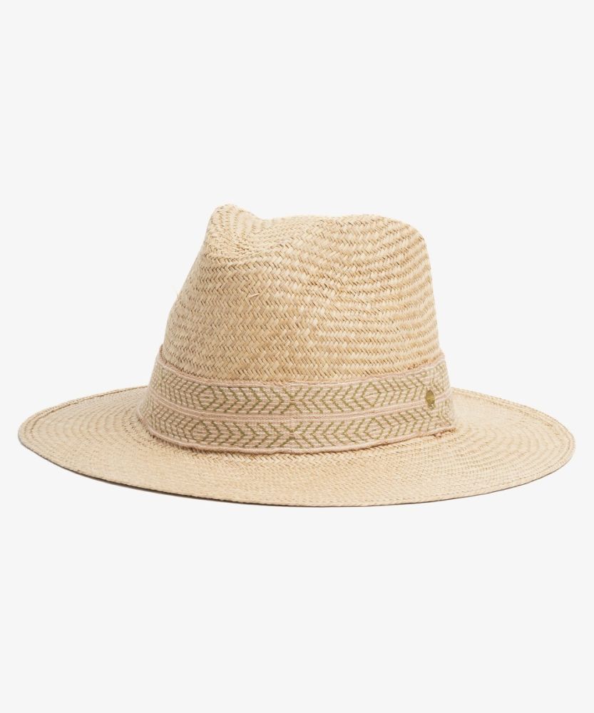 PANAMA HAT WITH RIBBON - TOAST