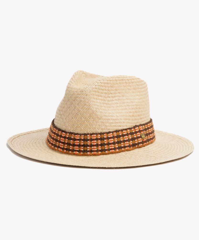PANAMA HAT WITH RIBBON - TOAST