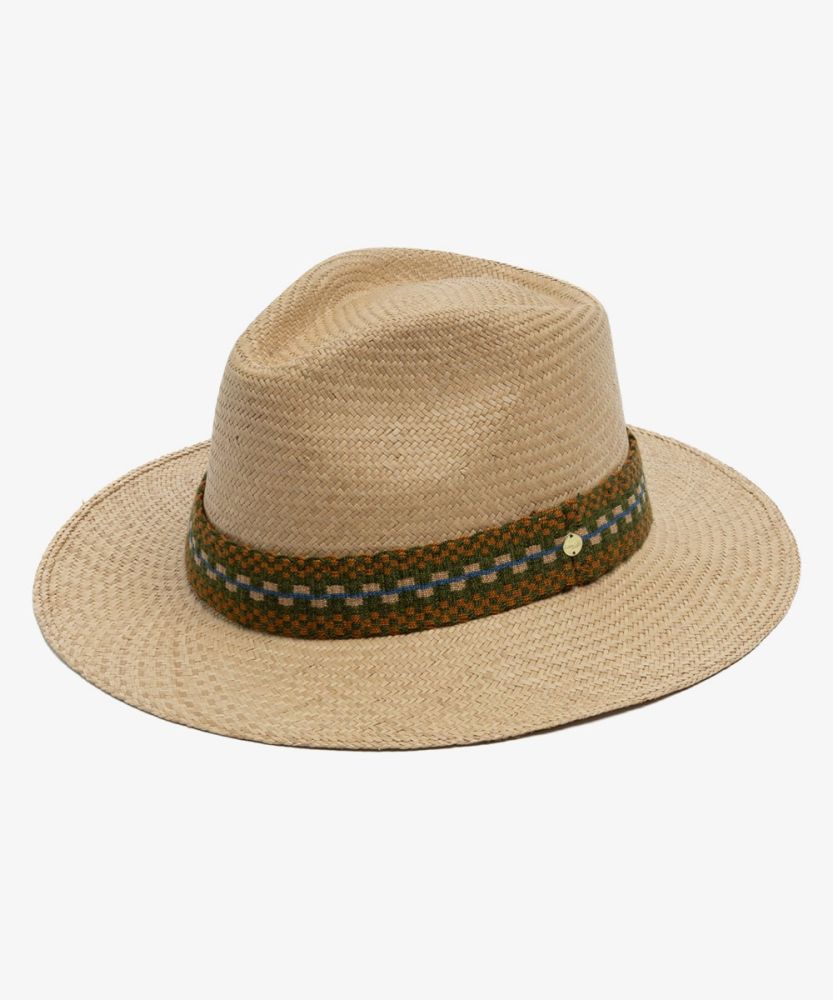PANAMA HAT WITH RIBBON - TOAST