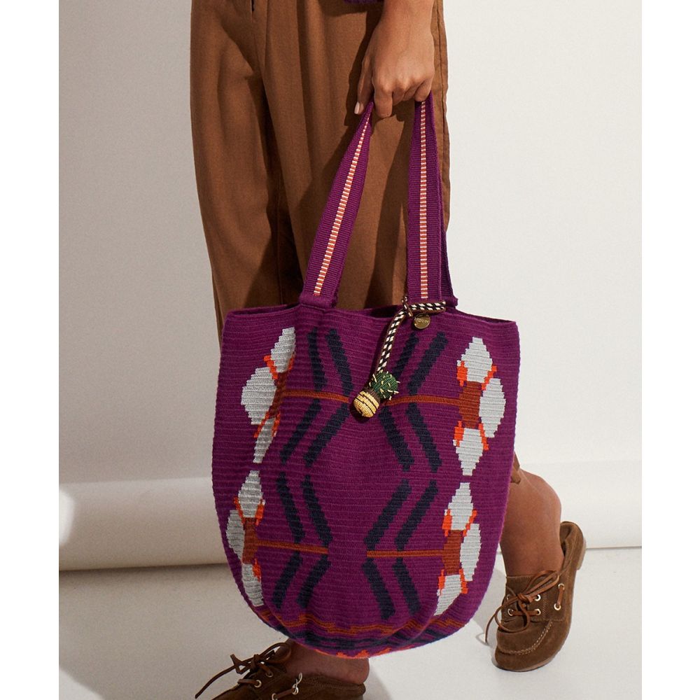 BOLSO CALA - DAPHNE - Fucsia y naranja