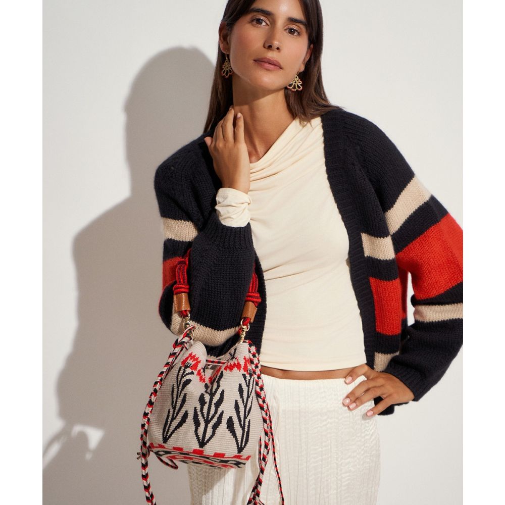 BOLSO MITRA CON ASA DE MACRAMÉ - 