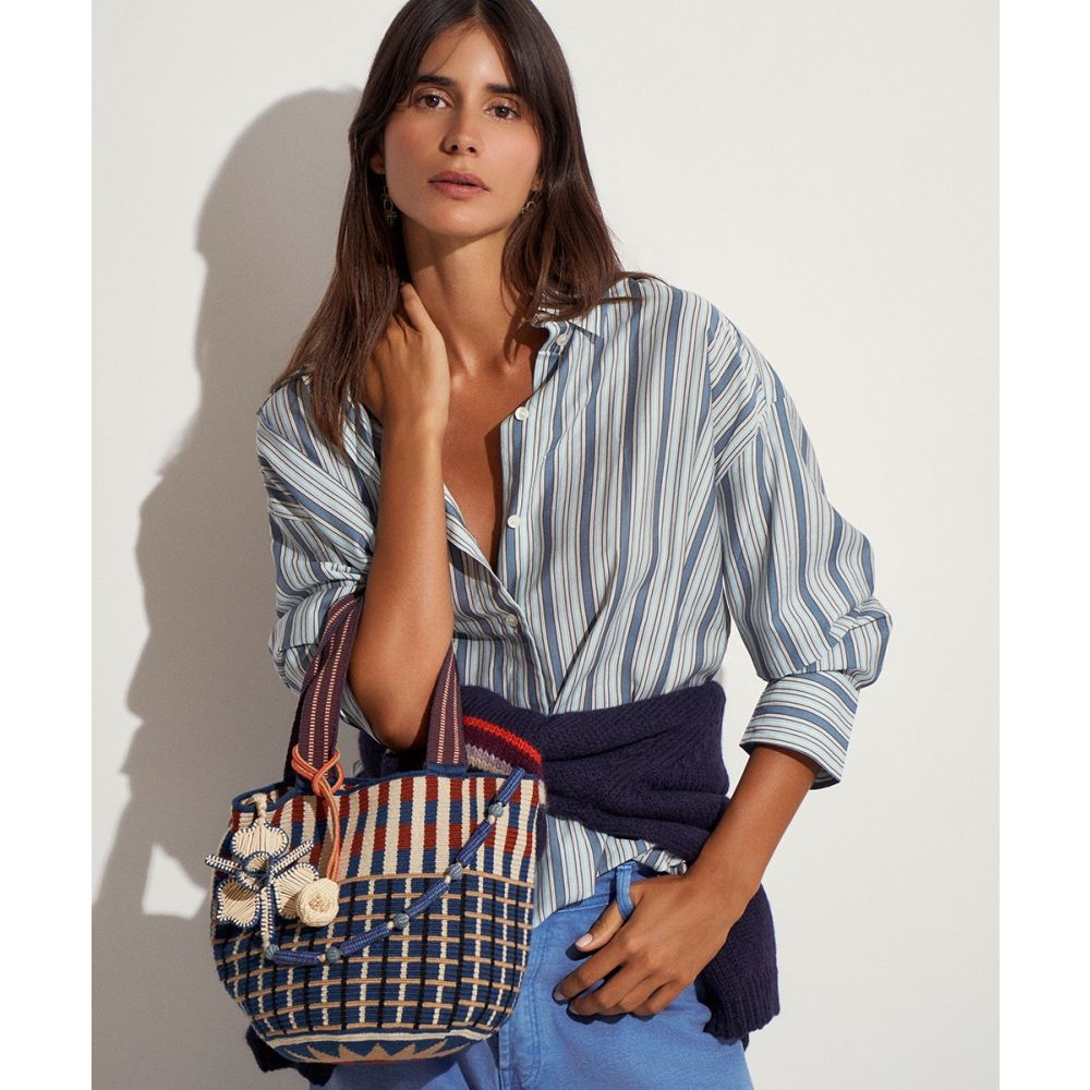 BOLSO Noa 2 - MARJORIE - beige y azul