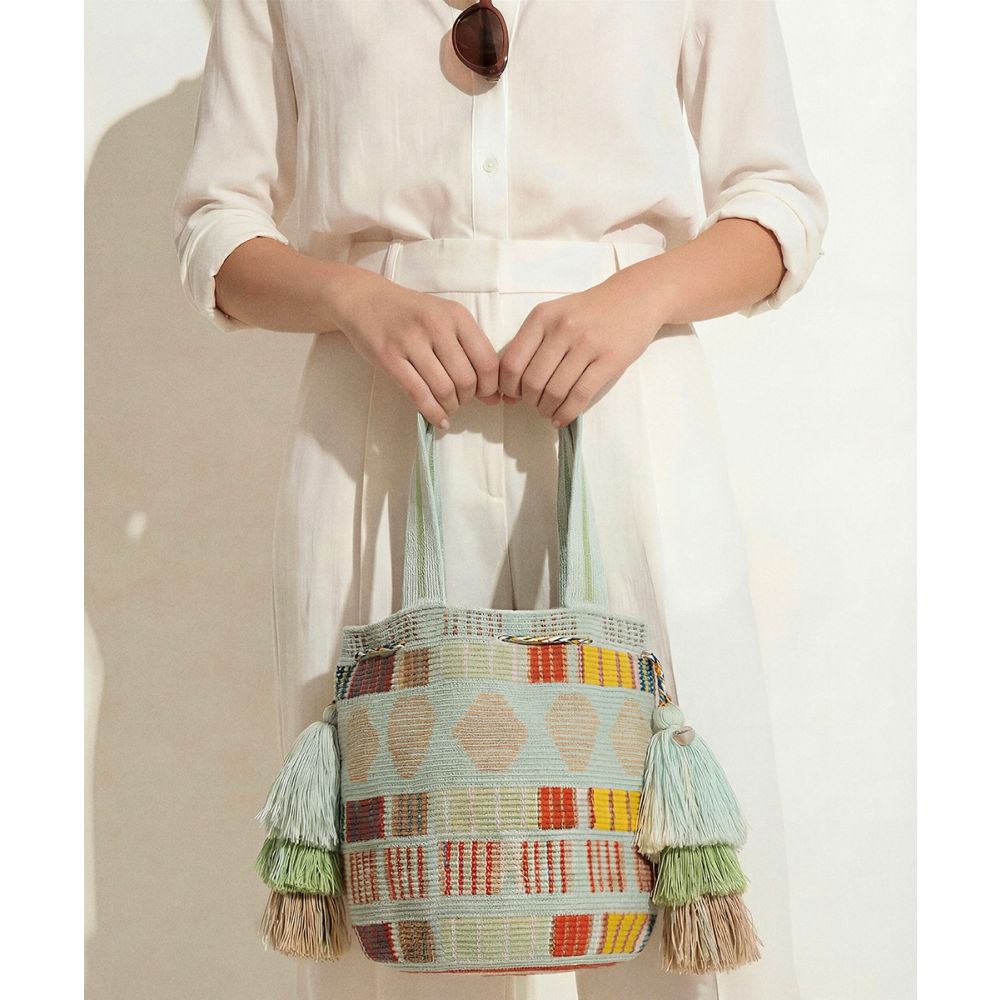 Bolso Ana - ARIES - VERDE Y AZUL CLARO