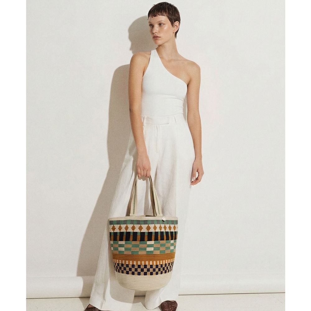 BOLSO CALA - POSEIDON - TOSTADO Y BEIGE