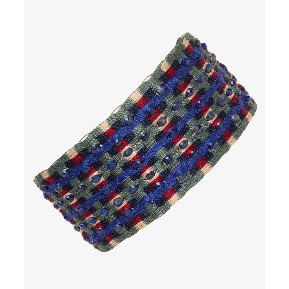 Pulsera ARGANTINA 2 cm especial - AZUL CON PIEDRA LAPIZLASULI