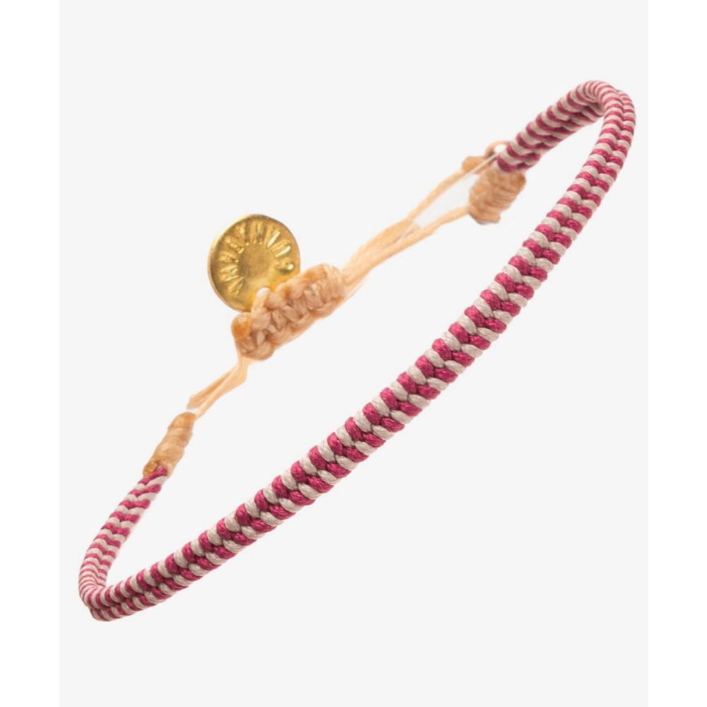 PULSERA SORAYA - TRENZADA DE ROSADO Y BLANCO