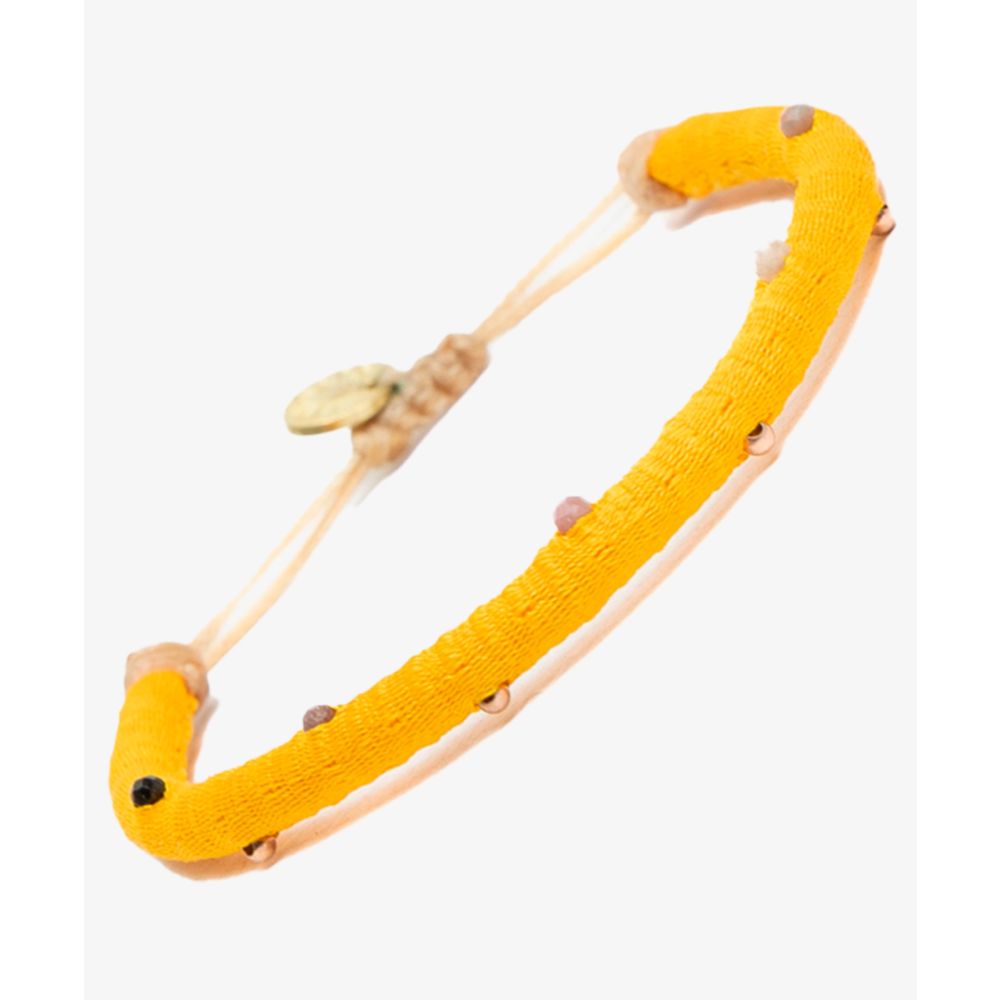 Bracelet 1CM- PLAIN WRAPPED WITH STONE