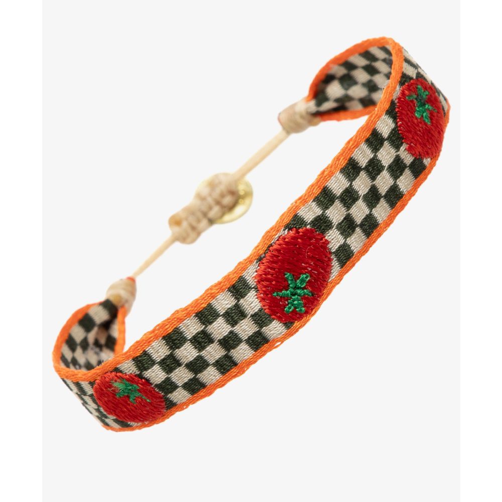 PULSERA BORDADA - TOMATE