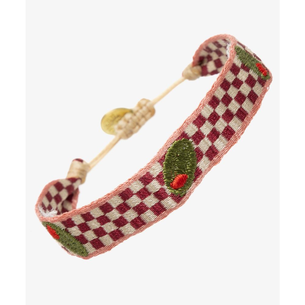 PULSERA BORDADA - ACEITUNA