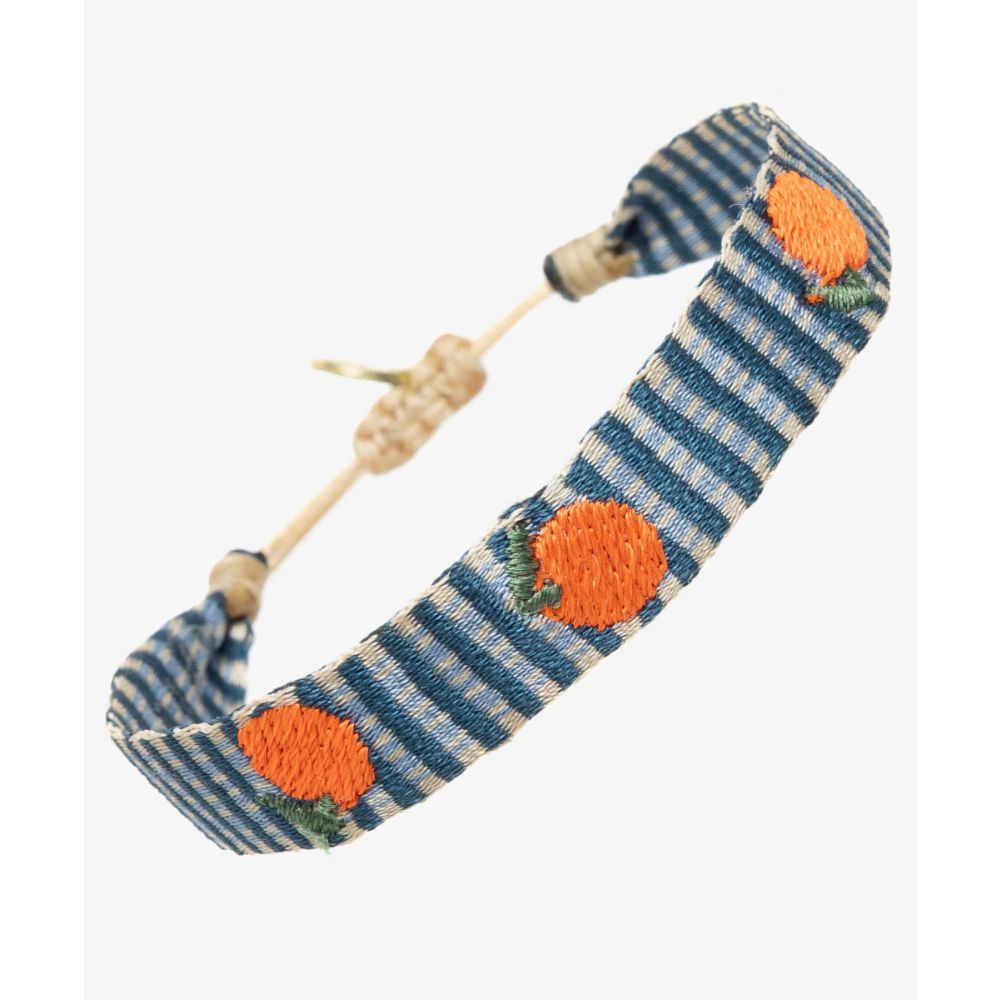 EMBROIDERED BRACELET - ORANGE