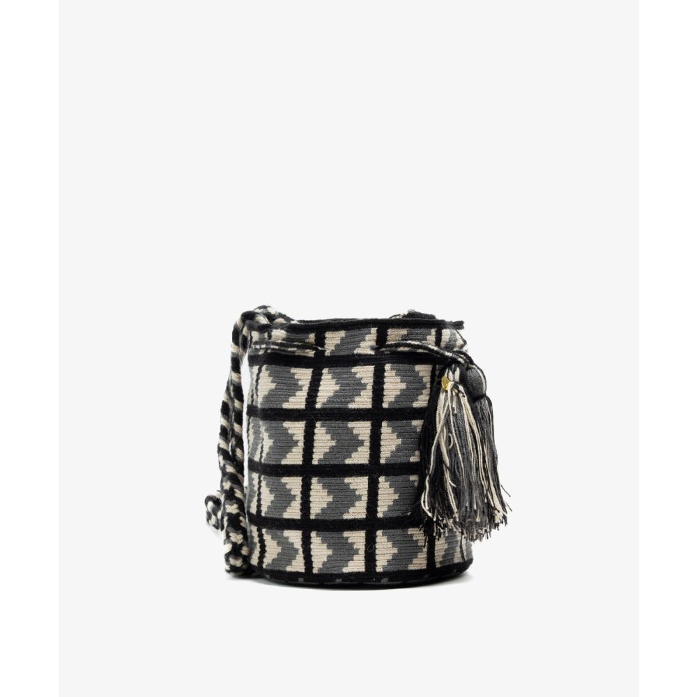 Crossbody Bag M - SHIELD - GREY & BLACK