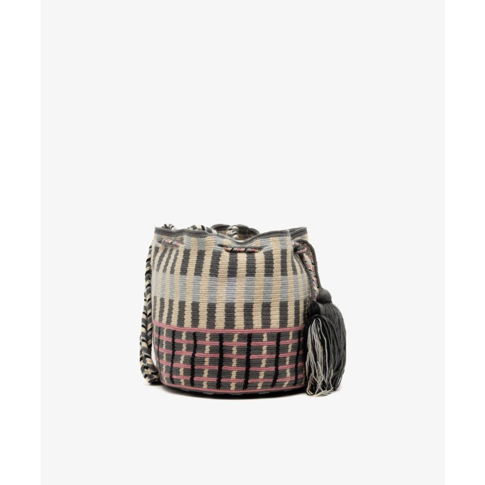 Crossbody Bag M - MARJORIE- BEIGE & GREY