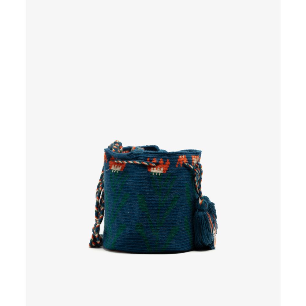 Crossbody Bag M - ELOISE - NAVY BLUE & ORANGE
