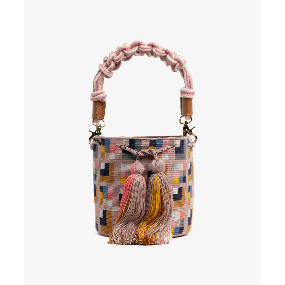 BOLSO CRUZADO M CON ASA DE MACRAMÉ - 