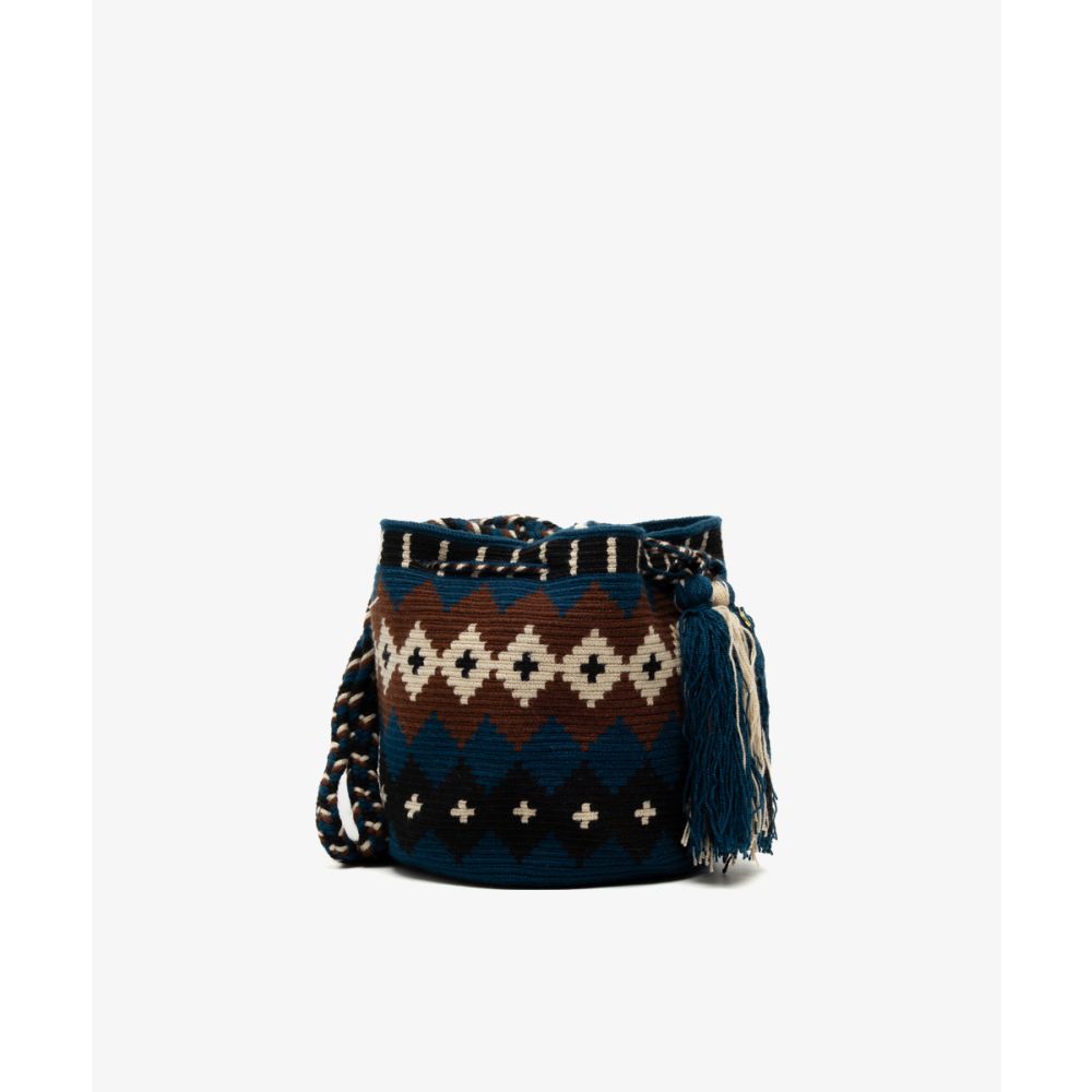BOLSO CRUZADO M - VALERIE - marrino y marrón