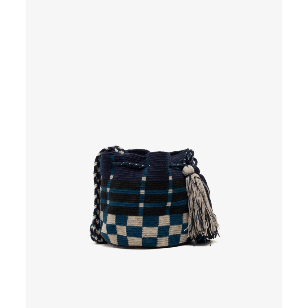 BOLSO CRUZADO M - -ADALINE - NEGRO Y AZUL