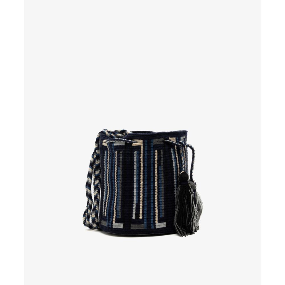 BOLSO CRUZADO M - LUCINDA - AZUL Y MARINO