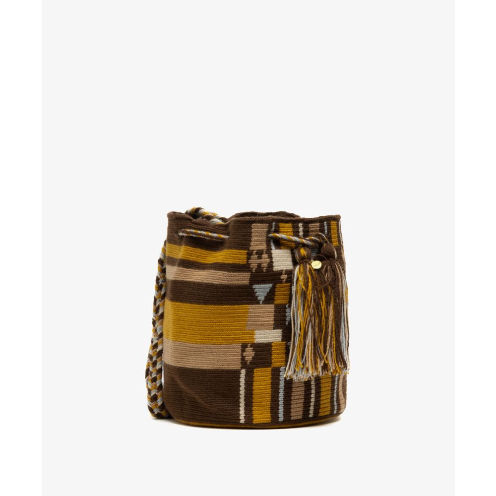 BOLSO CRUZADO M - WAYUU - MOSTAZA Y MORRÓN
