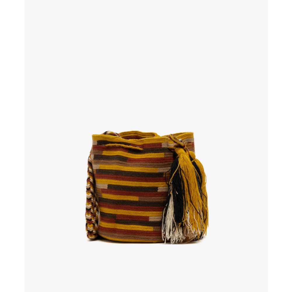BOLSO CRUZADO M - OPHELIA - MOSTAZA Y TOSTADO