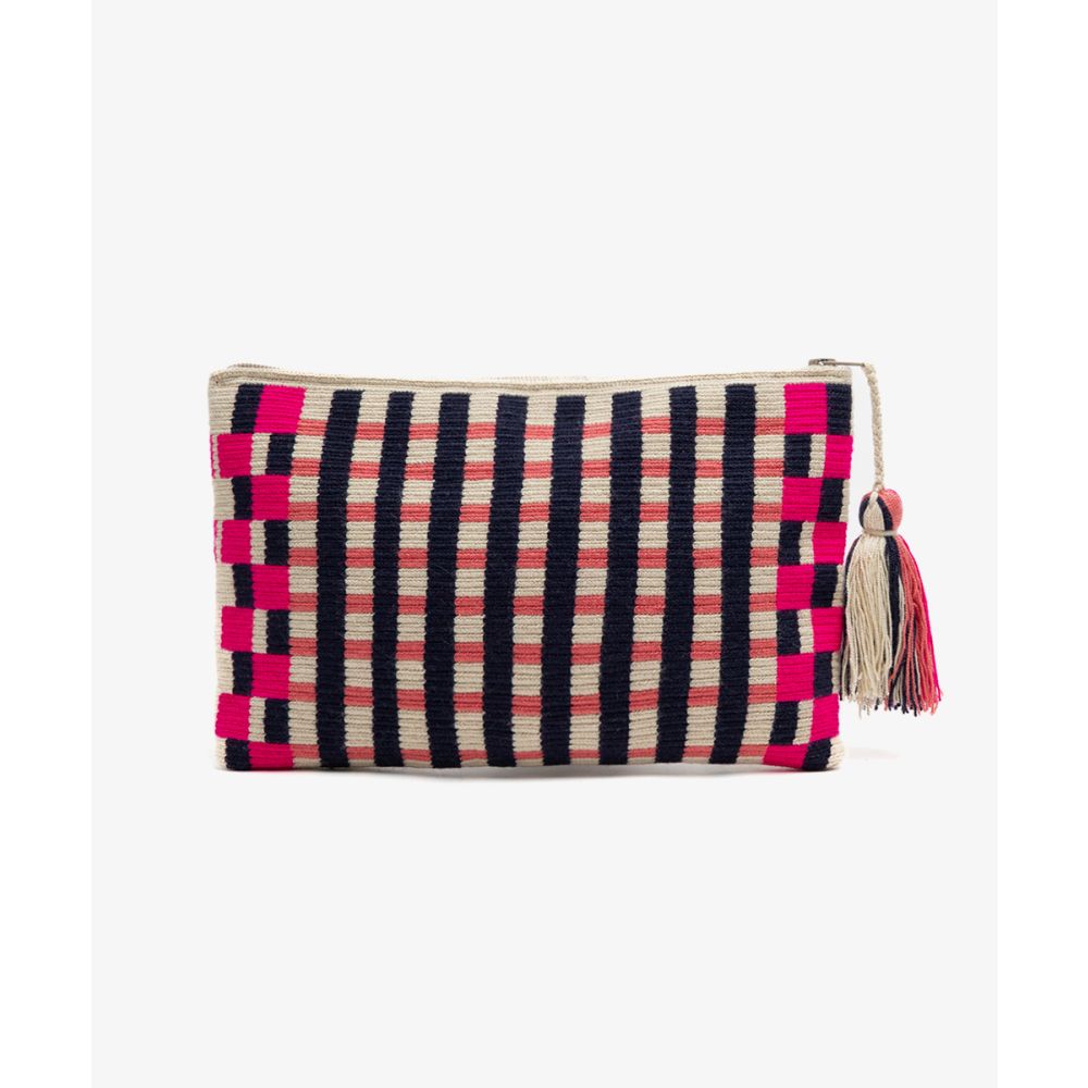 Clutch Bag- SWORDFISH - NAVY BLUE & FUCHSIA