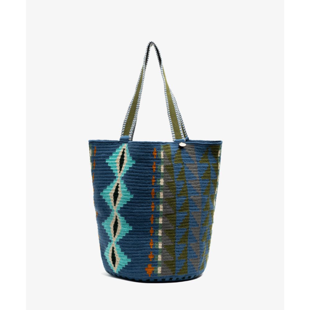 Bolso Tote - FINCH - AZUL OSCURO & TURQUESA