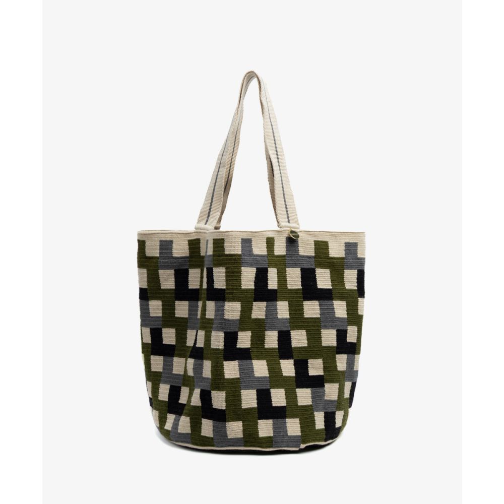 Tote Bag -CETUS - BLACK & DARK GREEN