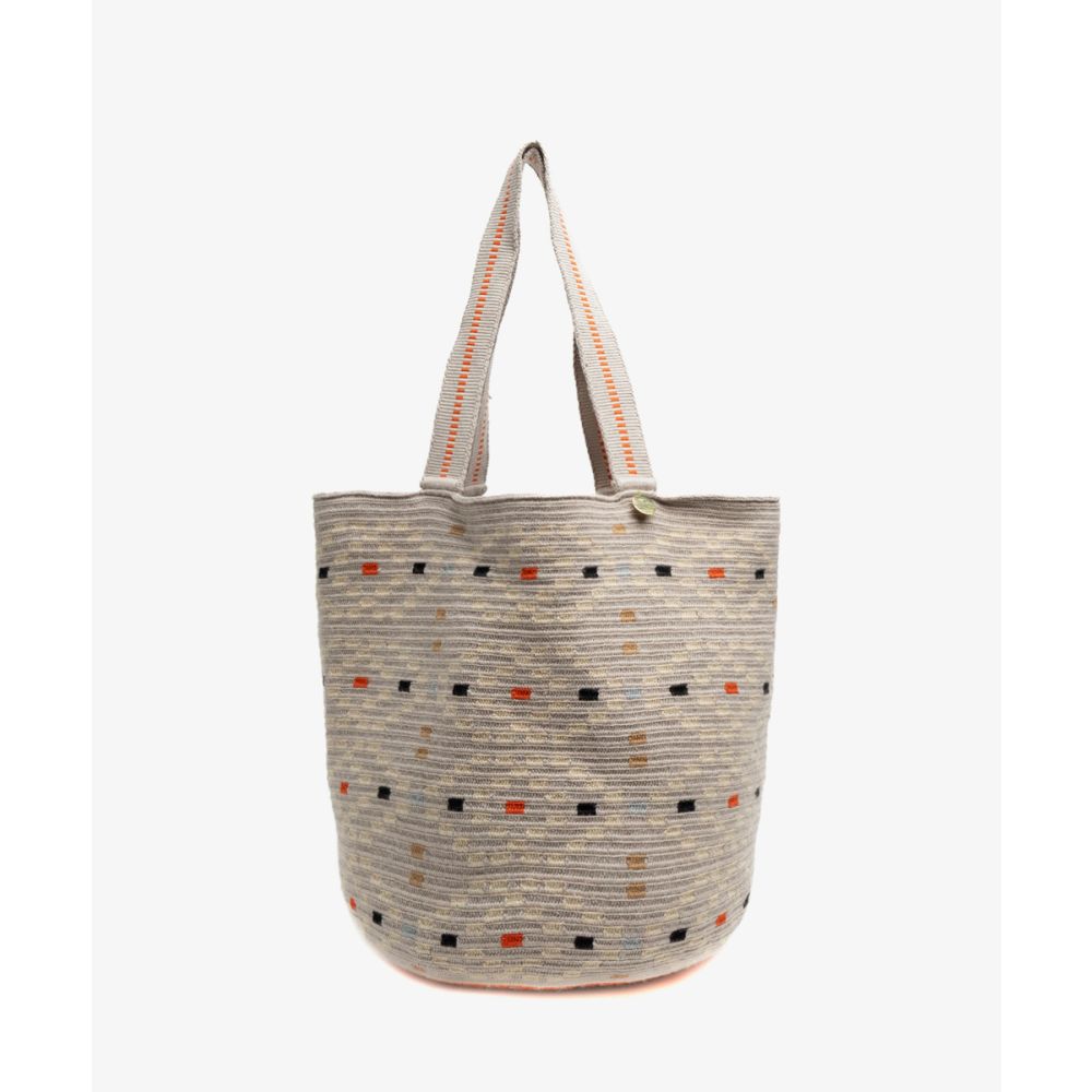 Bolso Tote - CAELUM - GRIS Y BEIGE