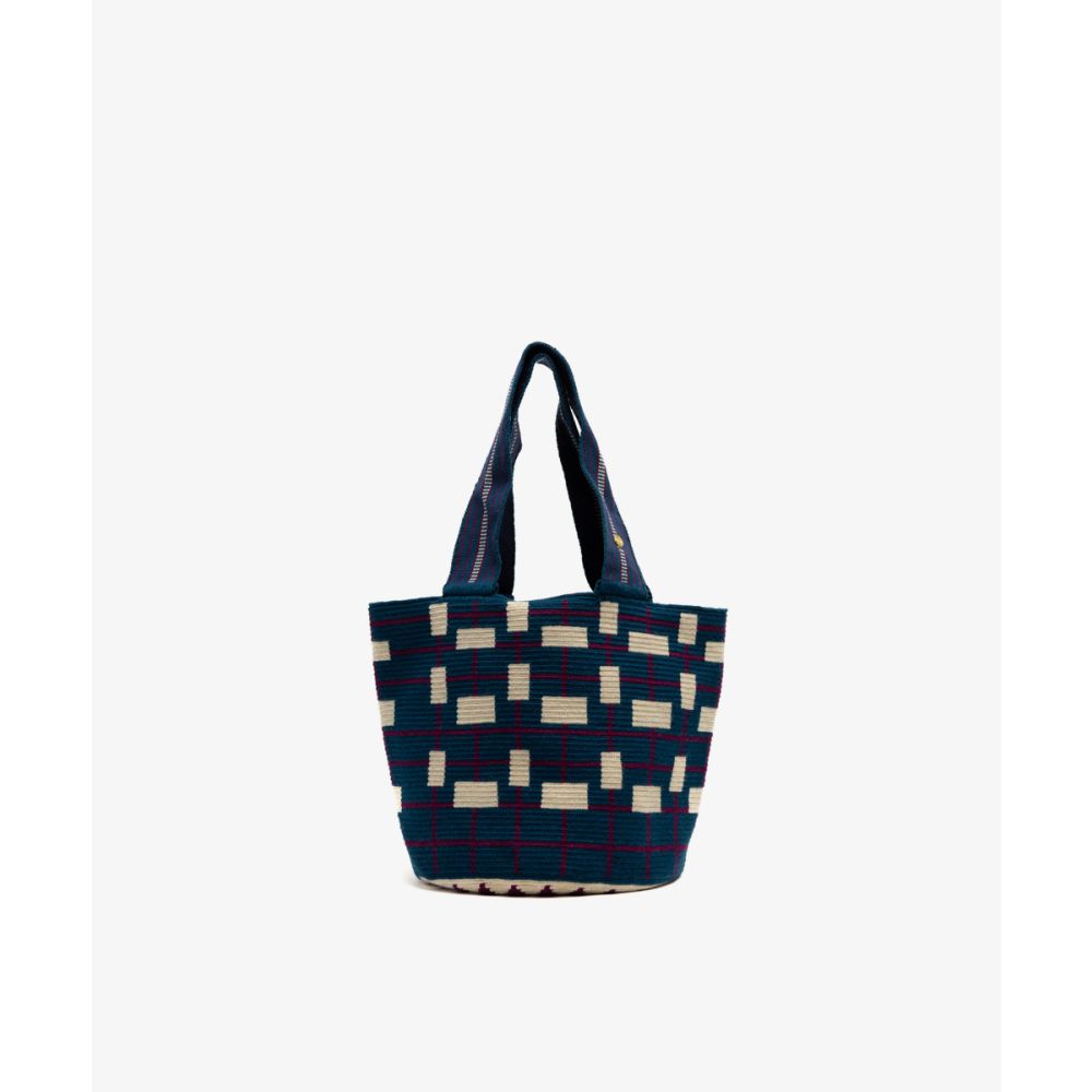 Noa 2 bag - Navy blue & beige 